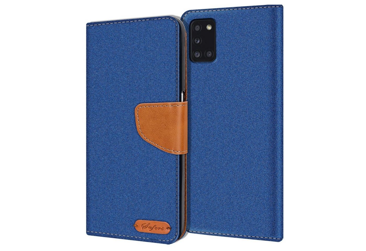 CoolGadget Handyhülle Denim Schutzhülle Flip Case für Samsung Galaxy A31 6,4 Zoll, Book Cover Handy Tasche Hülle für Samsung A31 Klapphülle von CoolGadget