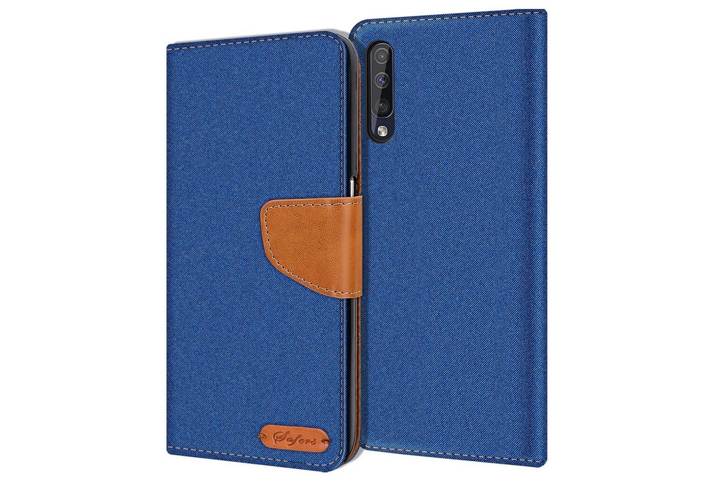 CoolGadget Handyhülle Denim Schutzhülle Flip Case für Samsung Galaxy A50 / A30s 6,4 Zoll, Book Cover Handy Tasche Hülle für Samsung A50, A30s Klapphülle von CoolGadget