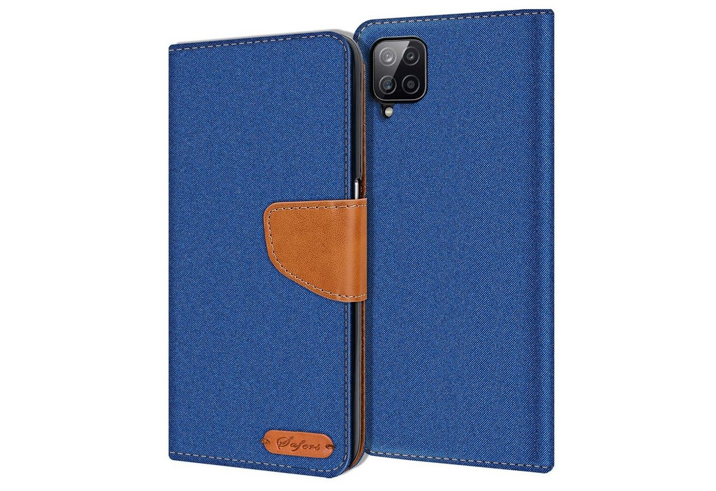 CoolGadget Handyhülle Denim Schutzhülle Flip Case für Samsung Galaxy M32 6,4 Zoll, Book Cover Handy Tasche Hülle für Samsung M32 Klapphülle von CoolGadget