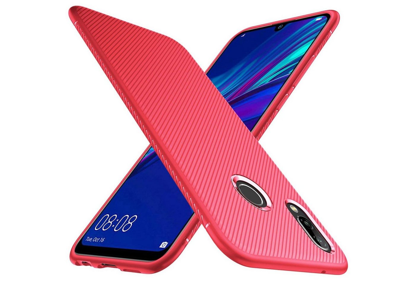 CoolGadget Handyhülle Fancy TPU Case für Huawei P Smart 2019 6,2 Zoll, elegante robuste Schutzhülle für Huawei P Smart 2019 Hülle Silkon von CoolGadget