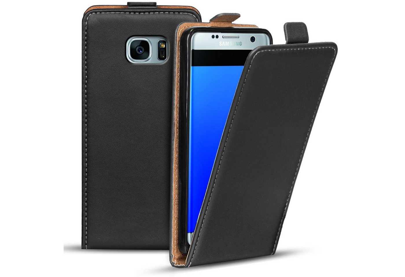 CoolGadget Handyhülle Flip Case Handyhülle für Samsung Galaxy S7 Edge 5,5 Zoll, Hülle Klapphülle Schutzhülle für Samsung S7 Edge Flipstyle Cover von CoolGadget
