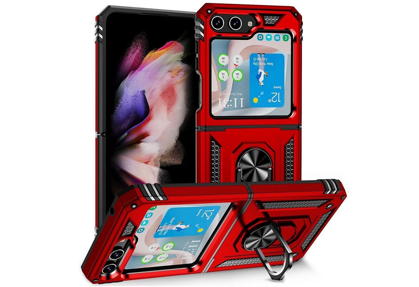 CoolGadget Handyhülle Armor Shield Case für Samsung Galaxy Z Flip 6 6,7 Zoll, Outdoor Cover Magnet Ringhalterung Handy Hülle für Galaxy Z Flip 6 5G CoolGadget Handyhülle Armor Shield Case für Samsung Galaxy Z Flip 6 6,7 Zoll, Outdoor Cover Magnet Ringhalterung Handy Hülle für Galaxy Z Flip 6 5G von CoolGadget