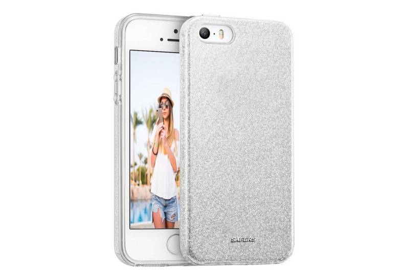 CoolGadget Handyhülle Glitzer Glamour Hülle für Apple iPhone SE (1. Gen), iPhone 5S 4 Zoll, Slim Case mit Glossy Effect Schutzhülle für iPhone 5 / 5S / SE Hülle von CoolGadget