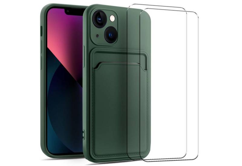 CoolGadget Handyhülle Grün als 2in1 Schutz Cover Set für das Apple iPhone 11 Pro 5,8 Zoll, 2x Glas Display Schutz Folie + 1x TPU Case Hülle für iPhone 11 Pro von CoolGadget