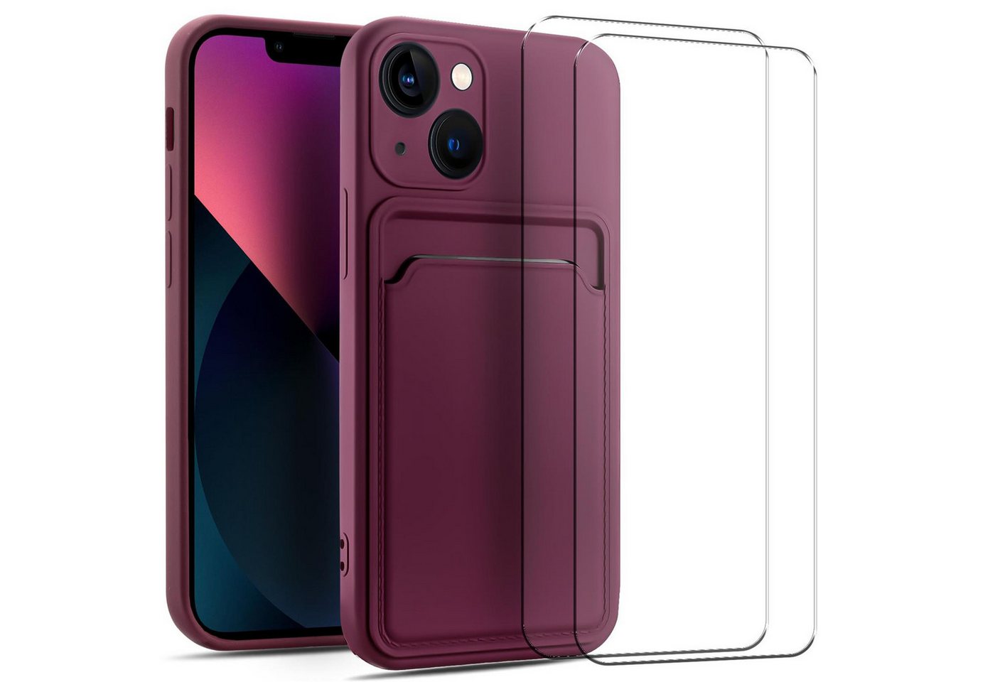 CoolGadget Handyhülle Lila als 2in1 Schutz Cover Set für das Apple iPhone 11 Pro 5,8 Zoll, 2x Glas Display Schutz Folie + 1x TPU Case Hülle für iPhone 11 Pro von CoolGadget