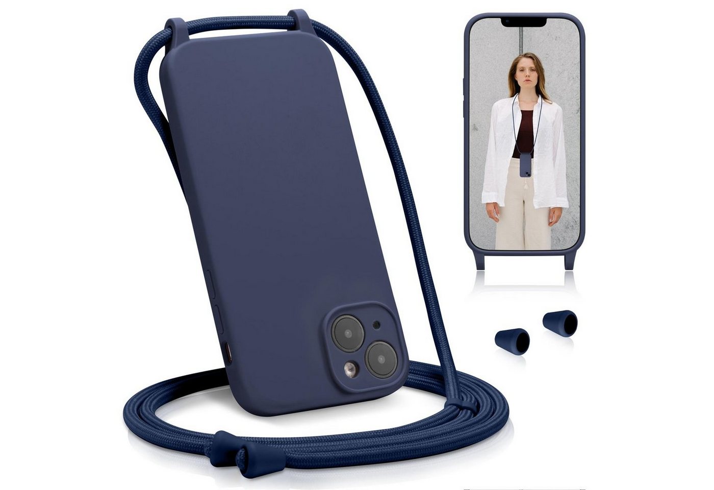 CoolGadget Handyhülle Premium Handyhülle mit verstellbarer Handykette für iPhone 13, Hülle zum Umhängen Kette inkl. 2x Blickschutz Displayfolie aus Glas CoolGadget Handyhülle Premium Handyhülle mit verstellbarer Handykette für iPhone 13, Hülle zum Umhängen Kette inkl. 2x Blickschutz Displayfolie aus Glas von CoolGadget