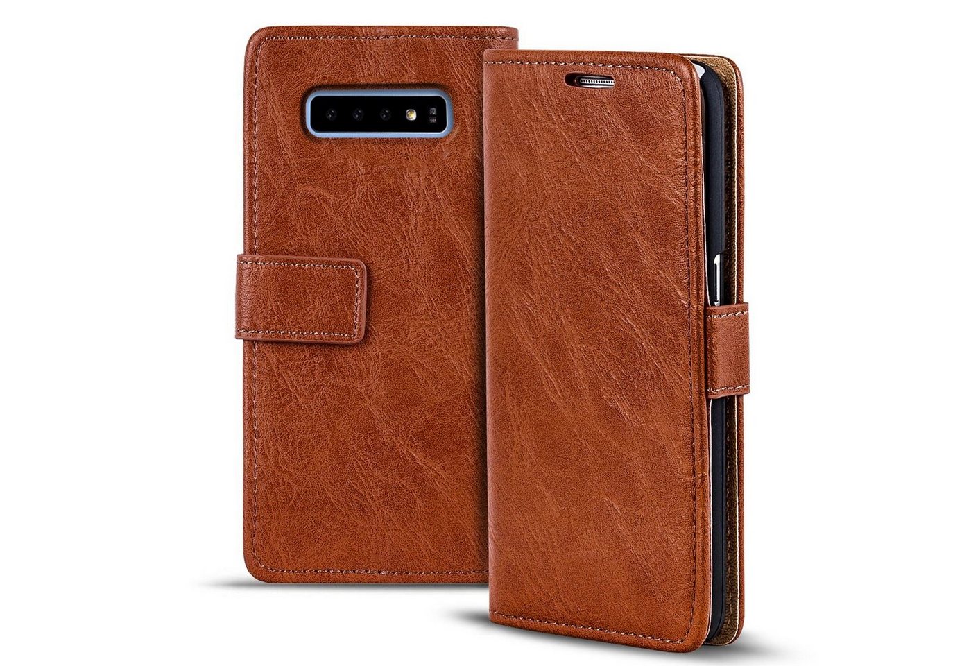 CoolGadget Handyhülle Retro Klapphülle für Samsung Galaxy S10 Plus 6,4 Zoll, Schutzhülle Wallet Case Kartenfach Hülle für Samsung Galaxy S10 Plus von CoolGadget