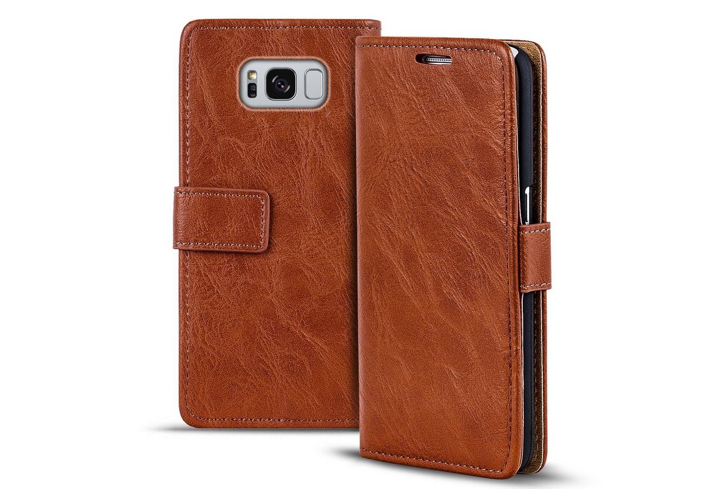 CoolGadget Handyhülle Retro Klapphülle für Samsung Galaxy S8 Plus 6,2 Zoll, Schutzhülle Wallet Case Kartenfach Hülle für Samsung Galaxy S8 Plus von CoolGadget