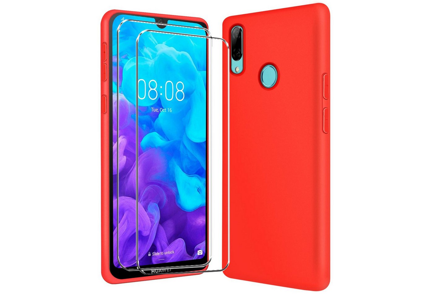 CoolGadget Handyhülle Rot als 2in1 Schutz Cover Set für das Huawei P40 Lite 6,4 Zoll, 2x 9H Glas Display Schutz Folie + 1x TPU Case Hülle für P40 Lite CoolGadget Handyhülle Rot als 2in1 Schutz Cover Set für das Huawei P40 Lite 6,4 Zoll, 2x 9H Glas Display Schutz Folie + 1x TPU Case Hülle für P40 Lite von CoolGadget