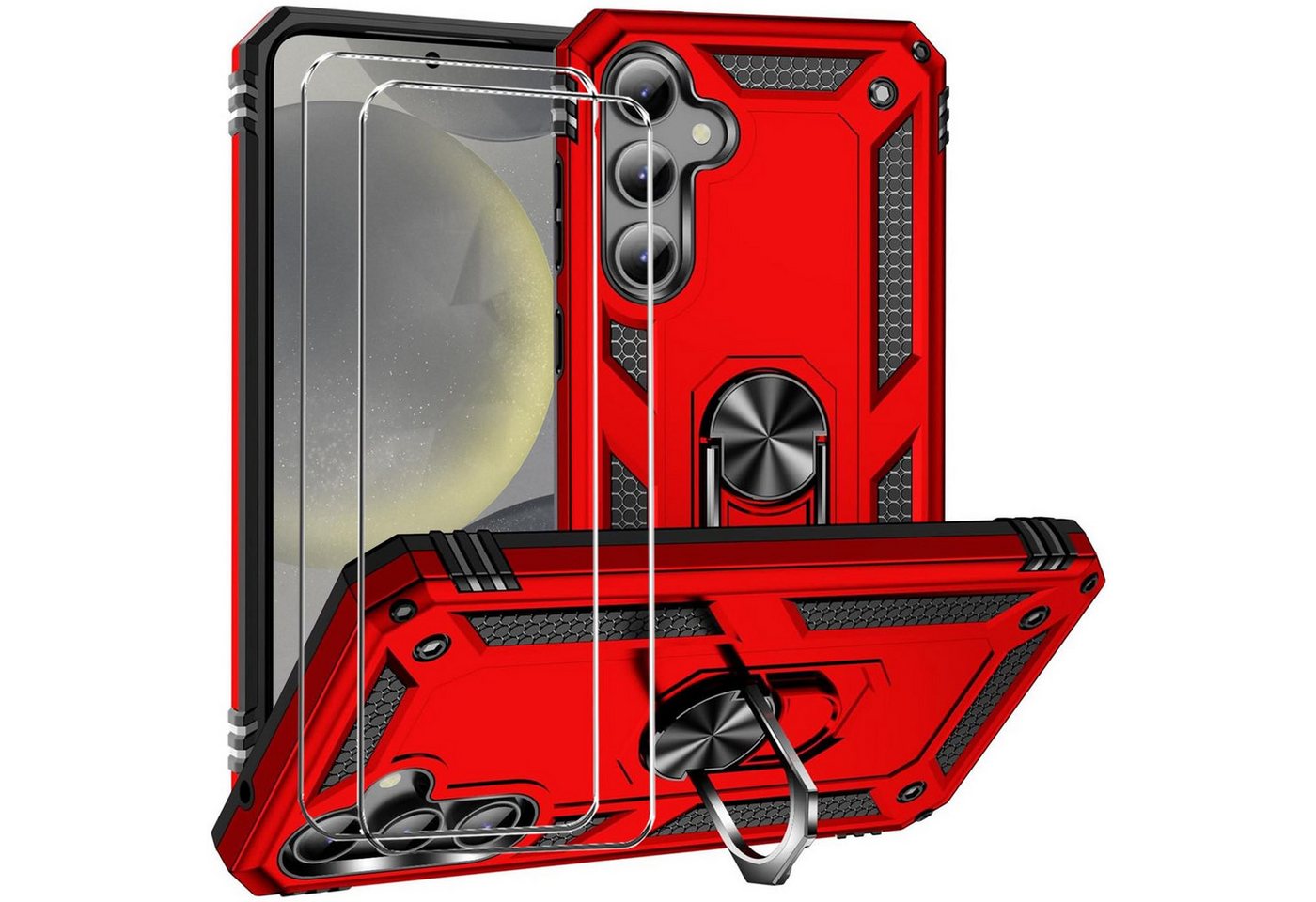CoolGadget Handyhülle Rot als 2in1 Schutz Cover Set für das Samsung Galaxy A22 4G M22 M32 6,4 Zoll, 2x Glas Display Schutz Folie + 1x Case Hülle für Galaxy A22 4G M22 M32 CoolGadget Handyhülle Rot als 2in1 Schutz Cover Set für das Samsung Galaxy A22 4G M22 M32 6,4 Zoll, 2x Glas Display Schutz Folie + 1x Case Hülle für Galaxy A22 4G M22 M32 von CoolGadget