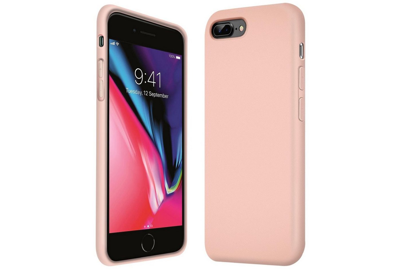 CoolGadget Handyhülle Silikon Colour Series Slim Case für Apple iPhone 7 Plus, iPhone 8 Plus 5,5 Zoll, Hülle weich Handy Cover für iPhone 7 Plus / 8 Plus Schutzhülle von CoolGadget