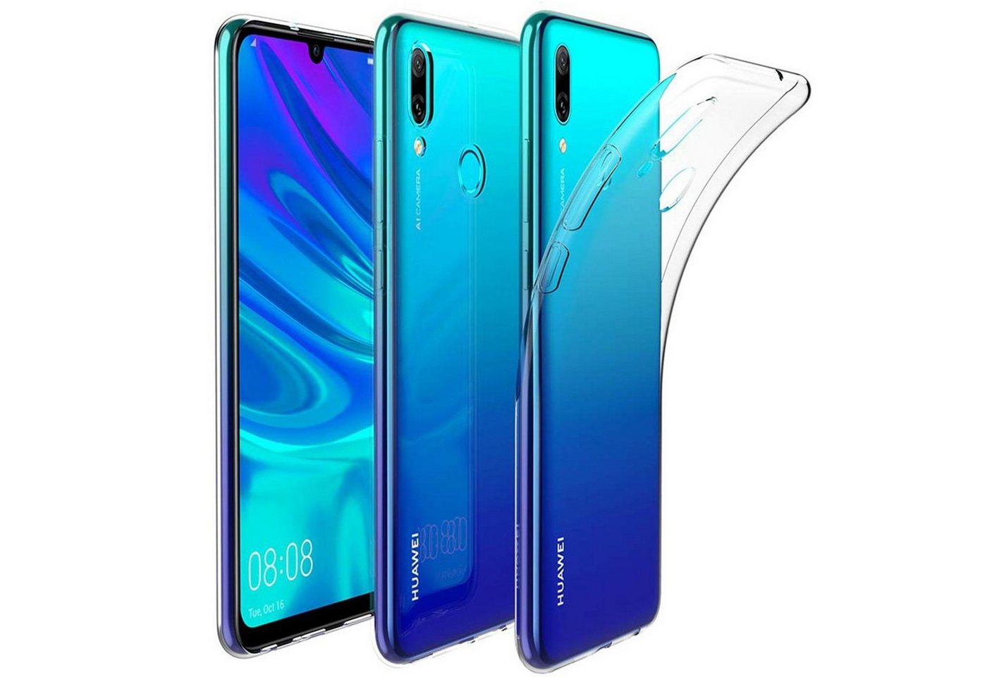 CoolGadget Handyhülle Transparent Ultra Slim Case für Huawei P Smart 2019 6,2 Zoll, Silikon Hülle Dünne Schutzhülle für Huawei P Smart 2019 Hülle von CoolGadget