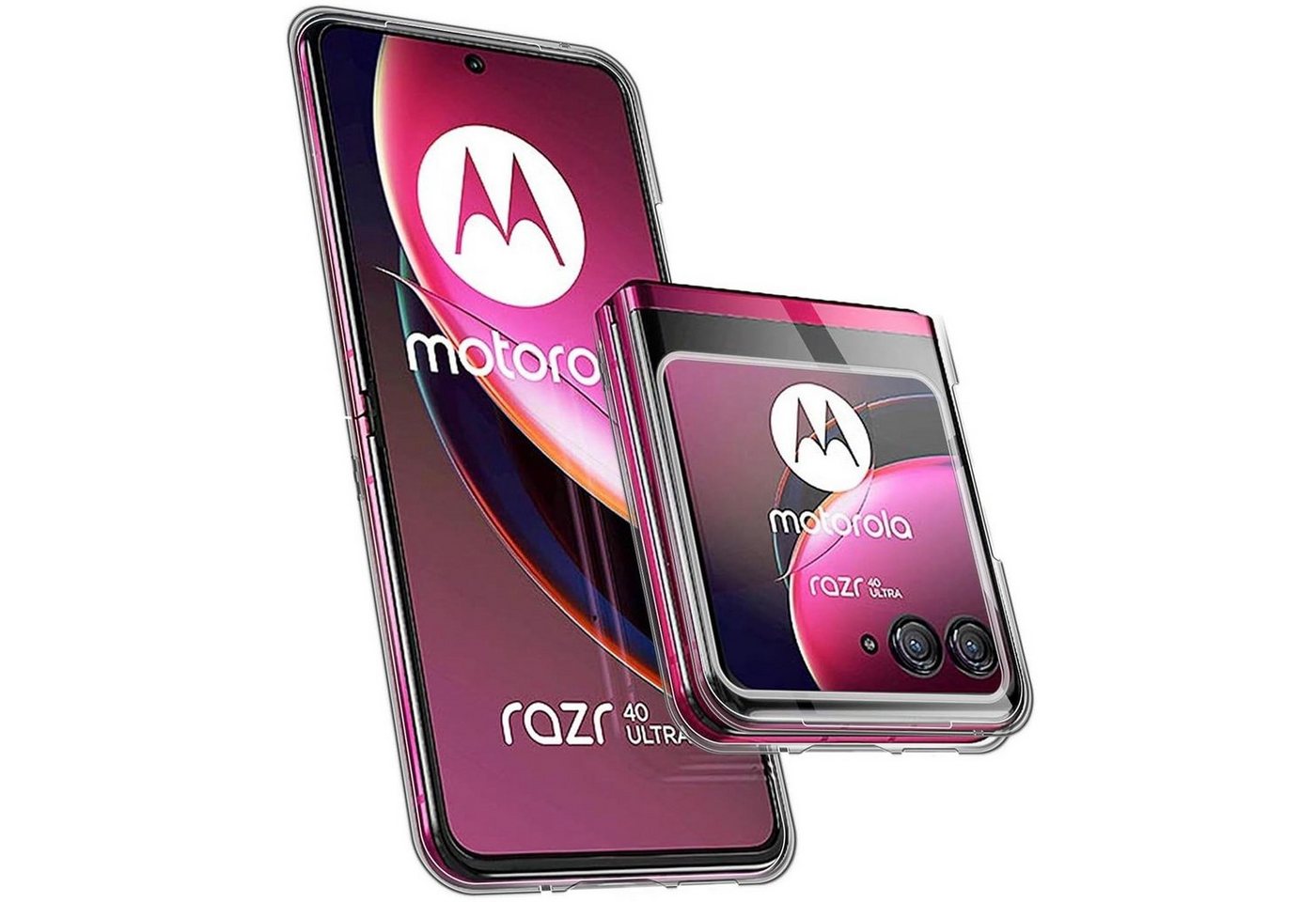 CoolGadget Handyhülle Transparent Ultra Slim Case für Motorola Razr 40 Ultra 6,9 Zoll, Silikon Hülle Dünne Schutzhülle für Motorola Razr 40 Ultra Hülle von CoolGadget