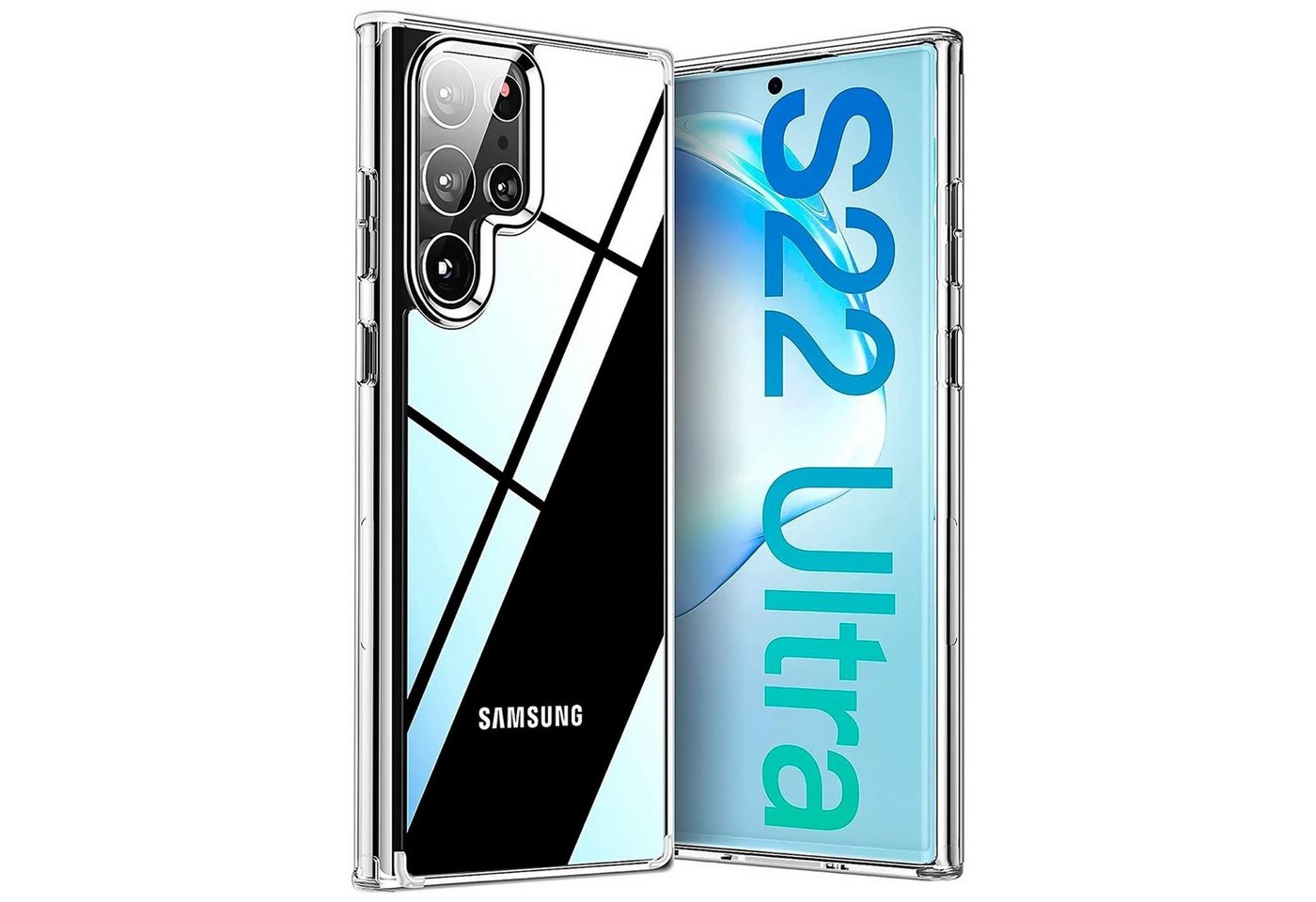 CoolGadget Handyhülle Transparent Ultra Slim Case für Samsung Galaxy S22 Ultra 6,8 Zoll, Silikon Hülle Dünne Schutzhülle für Samsung S22 Ultra 5G Hülle von CoolGadget