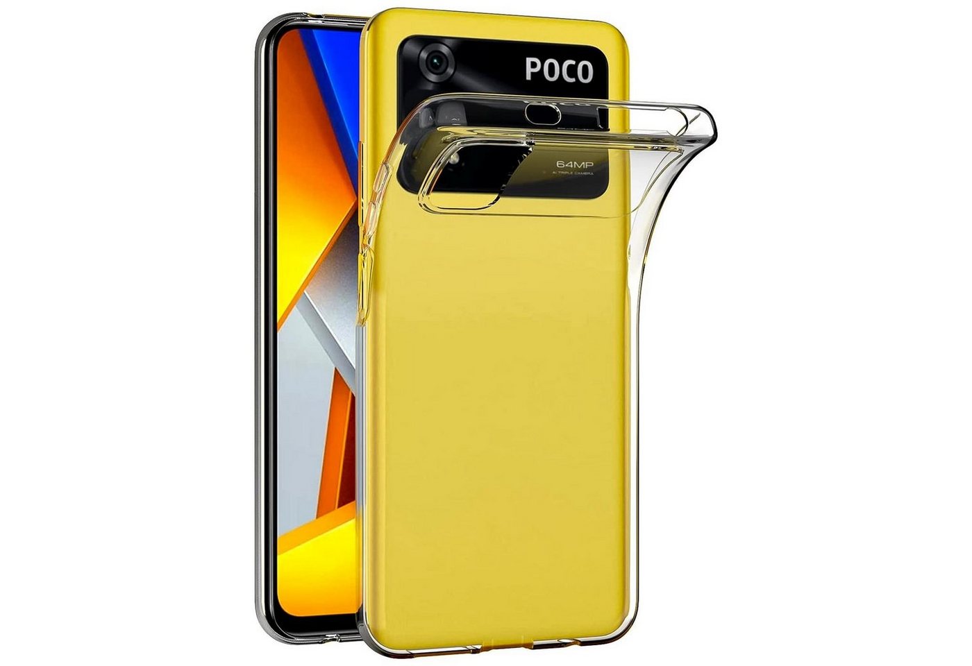 CoolGadget Handyhülle Transparent Ultra Slim Case für Xiaomi Poco M4 Pro 6,43 Zoll, Silikon Hülle Dünne Schutzhülle für Poco M4 Pro Hülle von CoolGadget