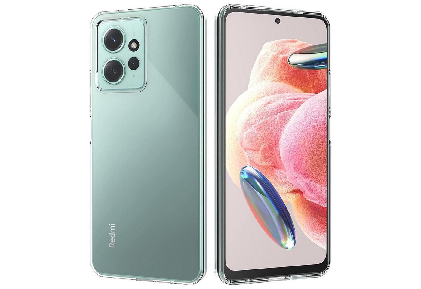 CoolGadget Handyhülle Transparent Ultra Slim Case für Xiaomi Redmi Note 12 (4G) 6,67 Zoll, Silikon Hülle Dünne Schutzhülle für Redmi Note 12 Hülle von CoolGadget