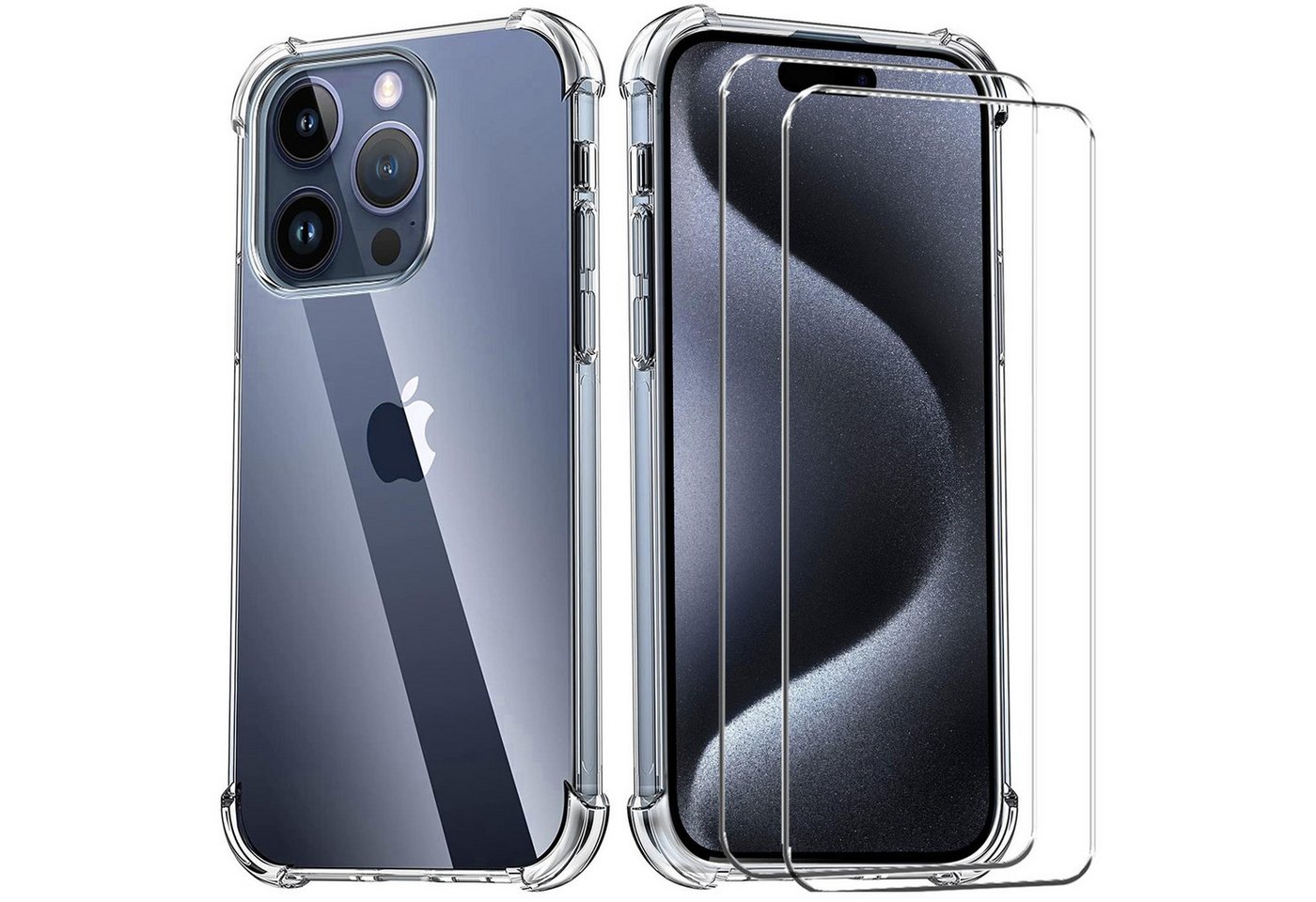 CoolGadget Handyhülle Transparent als 2in1 Schutz Cover Set für das Apple iPhone 14 Pro Max 6,7 Zoll, 2x Glas Display Schutz Folie + 1x TPU Case Hülle für iPhone 14 Pro Max CoolGadget Handyhülle Transparent als 2in1 Schutz Cover Set für das Apple iPhone 14 Pro Max 6,7 Zoll, 2x Glas Display Schutz Folie + 1x TPU Case Hülle für iPhone 14 Pro Max von CoolGadget