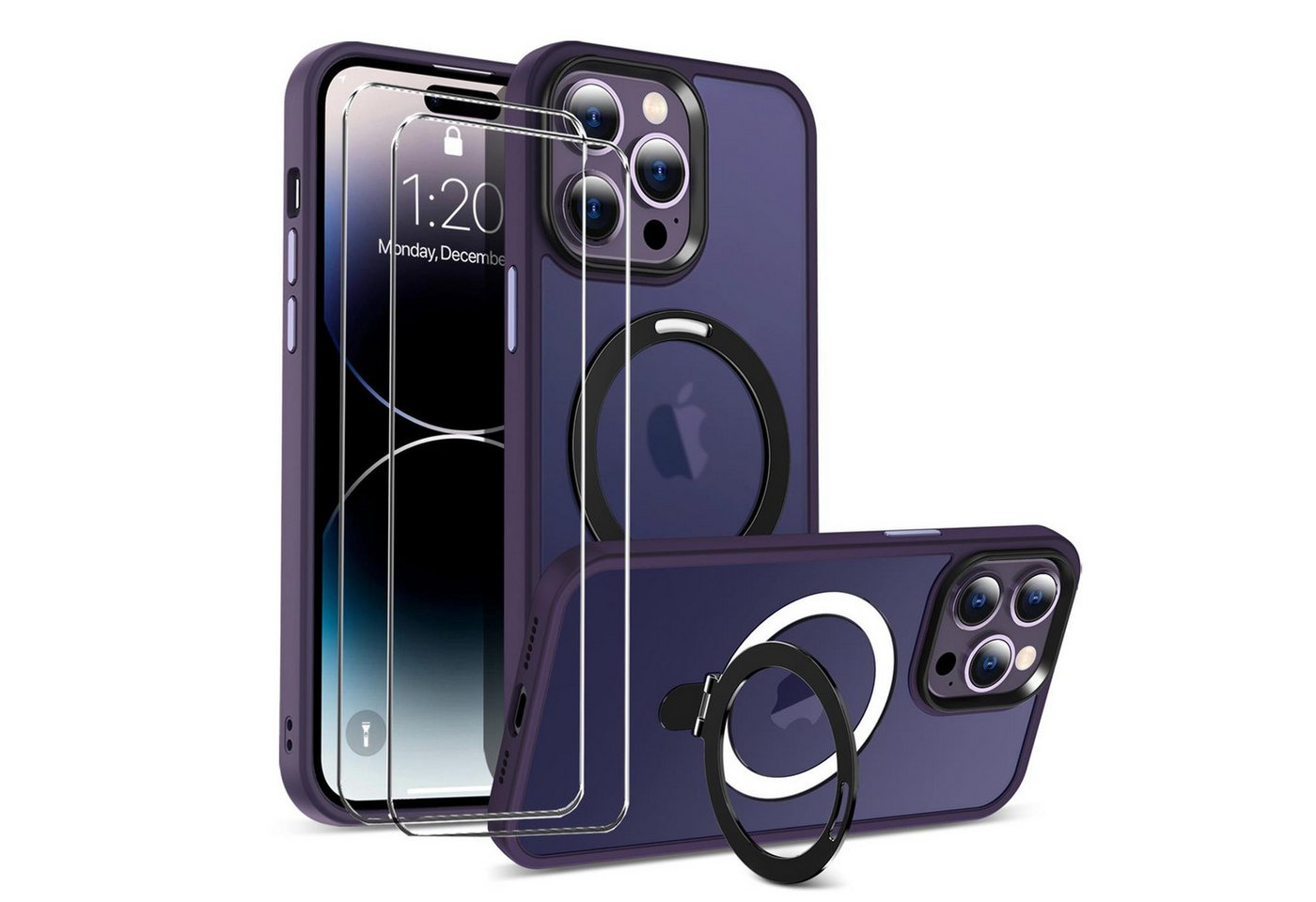 CoolGadget Handyhülle Violett als 2in1 Schutz Cover Set für das Apple iPhone 14 Pro Max 6,7 Zoll, 2x Glas Display Schutz Folie + 1x TPU Case Hülle für iPhone 14 Pro Max CoolGadget Handyhülle Violett als 2in1 Schutz Cover Set für das Apple iPhone 14 Pro Max 6,7 Zoll, 2x Glas Display Schutz Folie + 1x TPU Case Hülle für iPhone 14 Pro Max von CoolGadget