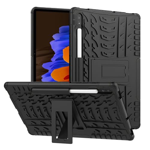 CoolGadget Hybrid Outdoor Panzerhülle für Samsung Galaxy Tab S7 11.0 - Stoßfeste, Strapazierfähige TPU & PC Schale, Ständerfunktion, Robustes Schutz-Design - Schwarz von CoolGadget
