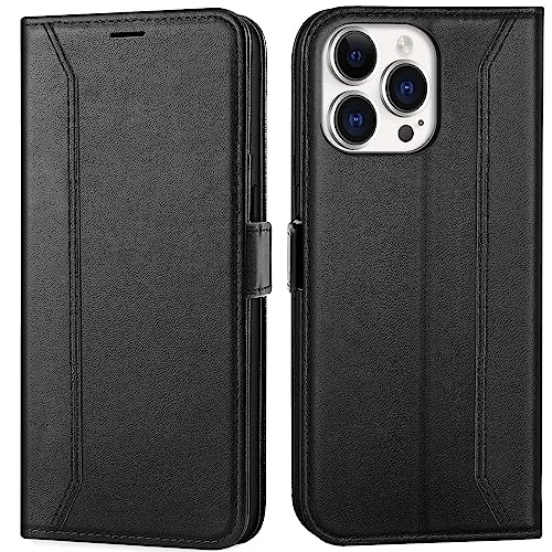 CoolGadget Klapphülle PU Leder für iPhone 15 Pro - RFID Schutz, Standfunktion, Kartenfächer, Magnetverschluss, Schwarz CoolGadget Klapphülle PU Leder für iPhone 15 Pro - RFID Schutz, Standfunktion, Kartenfächer, Magnetverschluss, Schwarz von CoolGadget