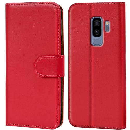 CoolGadget Klapphülle für Samsung Galaxy S9 Plus, PU Leder Schutzhülle mit Kartenfächern und Aufstellfunktion, Rot CoolGadget Klapphülle für Samsung Galaxy S9 Plus, PU Leder Schutzhülle mit Kartenfächern und Aufstellfunktion, Rot von CoolGadget
