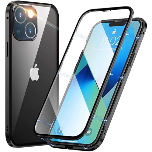 CoolGadget Magnetische 360 Grad Hülle für iPhone 13 - Doppeltes Panzerglas, Stoßfest, Ultra Slim Design - Schwarz CoolGadget Magnetische 360 Grad Hülle für iPhone 13 - Doppeltes Panzerglas, Stoßfest, Ultra Slim Design - Schwarz von CoolGadget