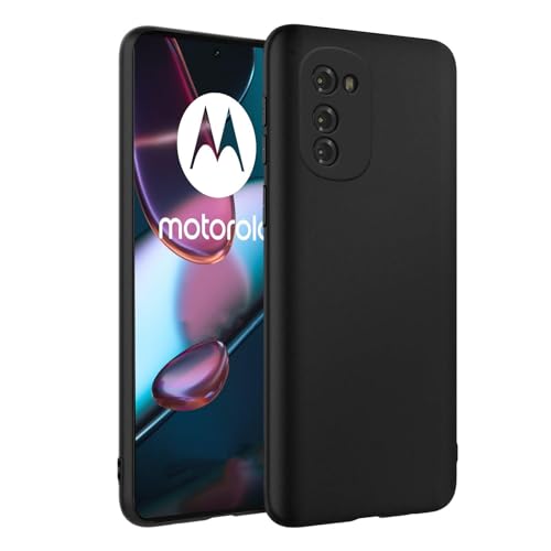 CoolGadget Premium Flüssig-Silikon Handyhülle für Motorola Moto E32 / E32s - Stoßfeste, Kratzfeste Schutzhülle, Langlebiger Schutz, Elegantes Design - Schwarz von CoolGadget