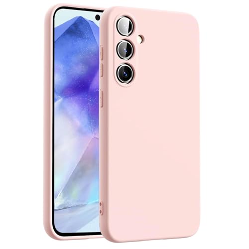 CoolGadget Samsung Galaxy A54 5G TPU Case - Farbige Silikonhülle mit Mikrofaser-Innenfutter, Erhöhte Kanten, Kameraschutz, Staubabweisend, Rosa von CoolGadget