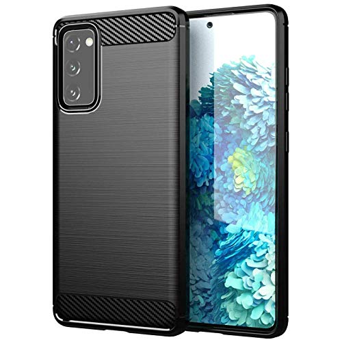 CoolGadget Samsung Galaxy S20 FE Carbon TPU Case - Schlankes Design, Anti-Fingerprint, Kratzfest, Stylische Handyschutzhülle, Carbon Schwarz von CoolGadget