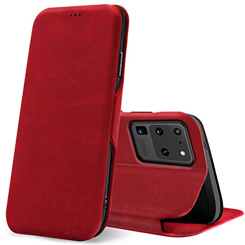 CoolGadget Klapphülle für Samsung Galaxy S20 Ultra, PU Leder, Kartenfach, Magnetverschluss, Standfunktion, Rundumschutz - Rot CoolGadget Klapphülle für Samsung Galaxy S20 Ultra, PU Leder, Kartenfach, Magnetverschluss, Standfunktion, Rundumschutz - Rot von CoolGadget