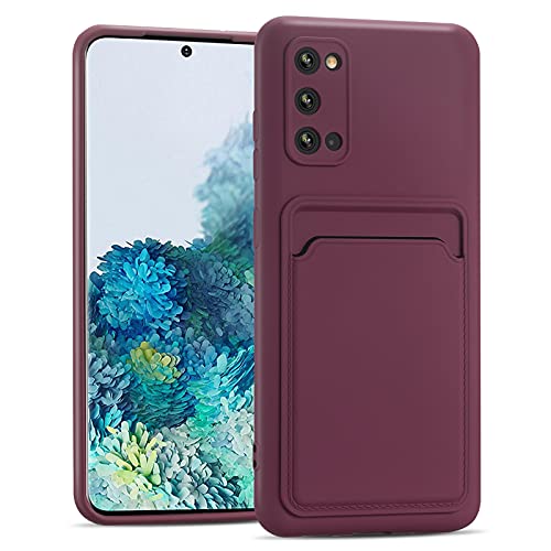 CoolGadget Schutz Hülle aus TPU für Samsung Galaxy S20, Rückschale Handyhülle [Kartenfach aus Microfaser] Ultra Slim Case, Samsung S20 Handy Cover Lila von CoolGadget