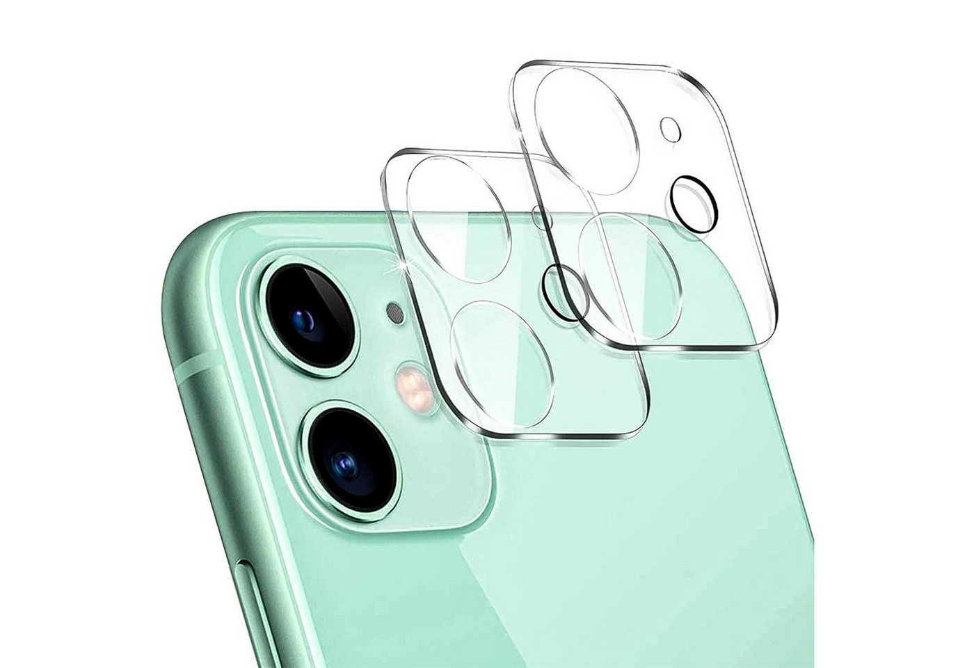 CoolGadget Schutzfolie Kameraschutz Glas für Apple iPhone 11, (Spar-Set 2in1, Staubgeschützt/Staubsicher), Schutzglas für Kamera-Linsen Panzerfolie für iPhone 11 Folie von CoolGadget