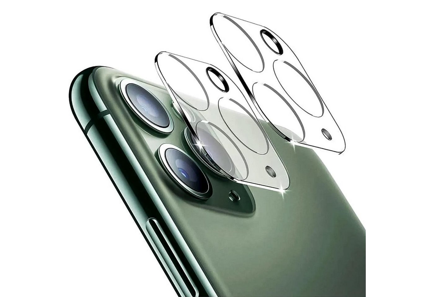 CoolGadget Schutzfolie Kameraschutz Glas für Apple iPhone 11 Pro, (Spar-Set 2in1, Staubgeschützt/Staubsicher), Schutzglas für Kamera-Linsen Panzerfolie für iPhone 11 Pro Folie von CoolGadget
