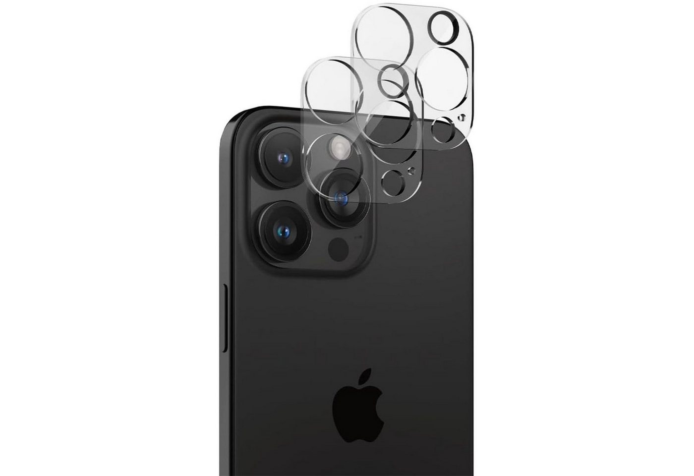 CoolGadget Schutzfolie Kameraschutz Glas für Apple iPhone 15 Pro, (Spar-Set 2in1, Staubgeschützt/Staubsicher), Schutzglas für Kamera-Linsen Panzerfolie für iPhone 15 Pro Folie von CoolGadget