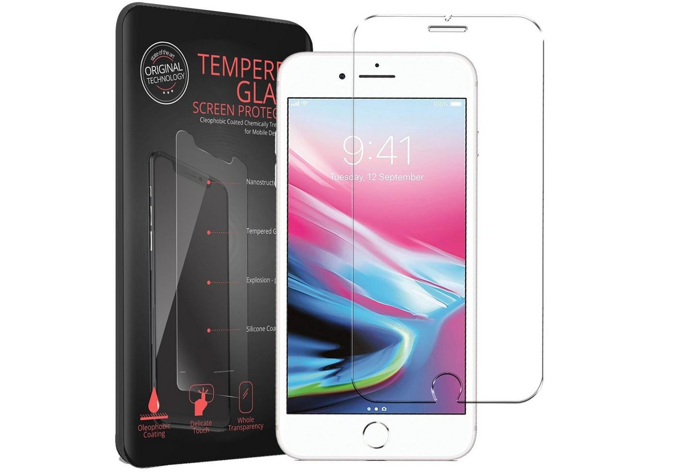 CoolGadget Schutzfolie Panzerfolie für Apple iPhone 7 / 8 / SE 2020 2022, (9H Härtegrad, 2x Schutzglas, 1xReinigungset), Displayfolie Schutzfolie 2 Stück für iPhone SE 2. 3. Gen. Glas Folie von CoolGadget