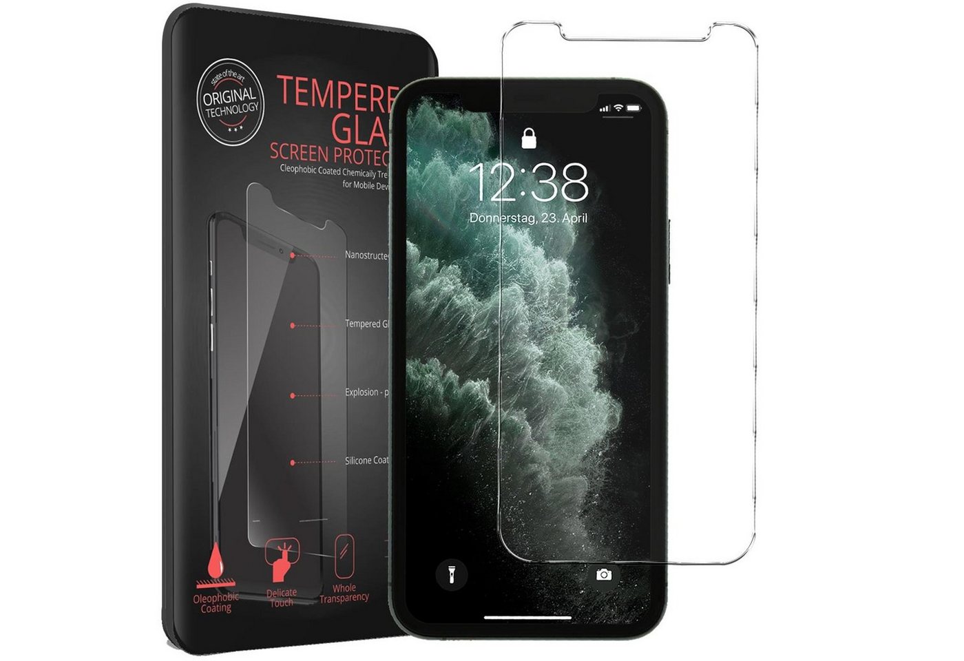 CoolGadget Schutzfolie Panzerfolie für Apple iPhone XR / 11, (9H Härtegrad, 2x Schutzglas, 1xReinigungset), Displayfolie Panzer Schutzfolie 2 Stück für iPhone XR / 11 Glas Folie von CoolGadget