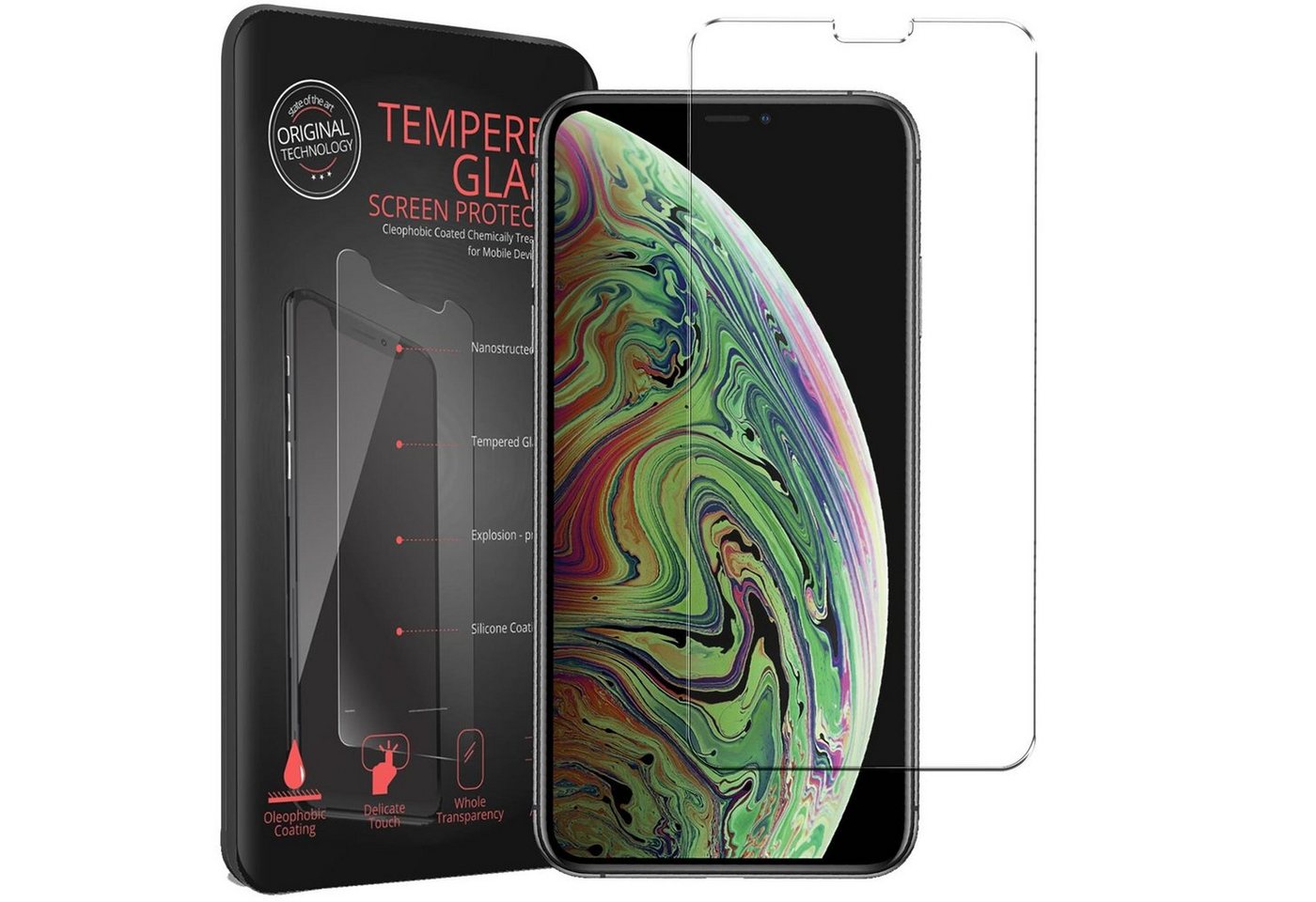 CoolGadget Schutzfolie Panzerfolie für Apple iPhone XS Max / 11 Pro Max, (9H Härtegrad, 2x Schutzglas, 1xReinigungset), Displayfolie Schutzfolie 2 Stück für iPhone 11 Pro Max Glas Folie von CoolGadget