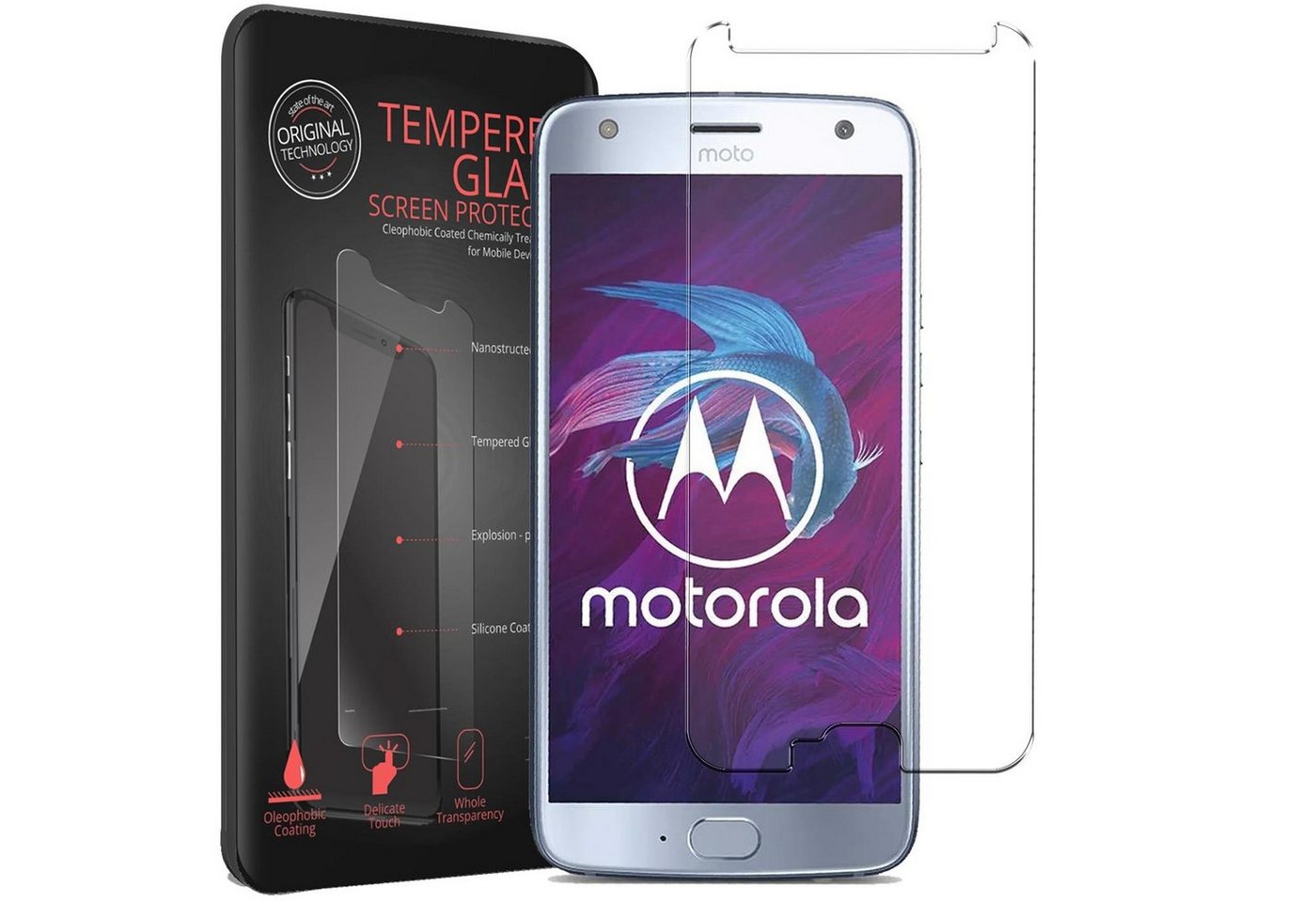 CoolGadget Schutzfolie Panzerfolie für Motorola Moto X4, (9H Härtegrad, 2x Schutzglas, 1xReinigungset), Displayfolie Panzer Schutzfolie 2 Stück für Motorola X4 Glas Folie von CoolGadget