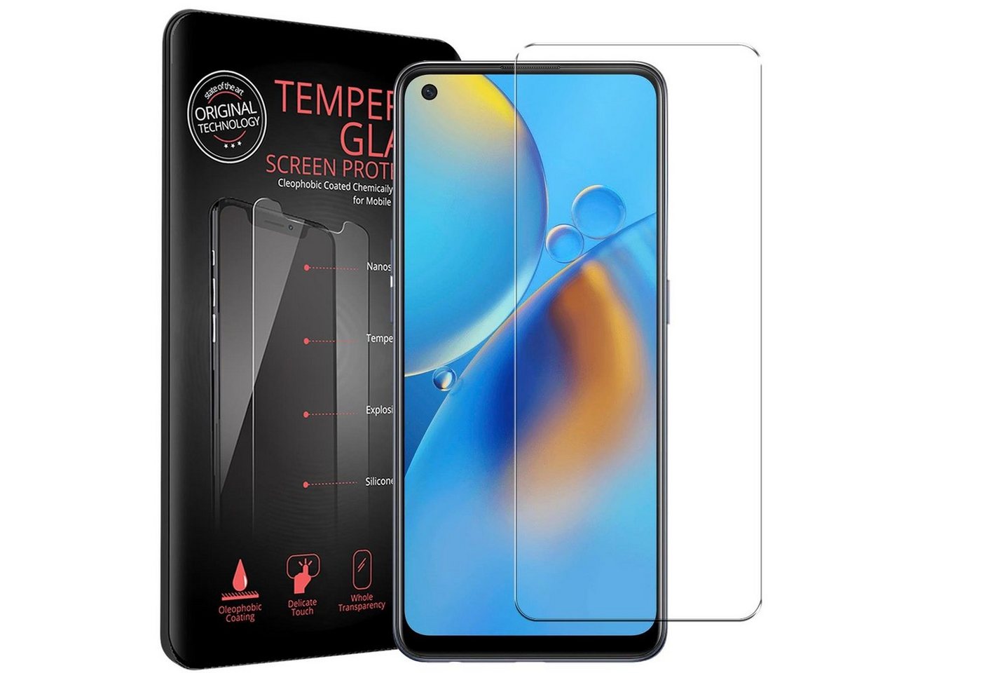 CoolGadget Schutzfolie Panzerfolie für OPPO A74 4G, (9H Härtegrad, 2x Schutzglas, 1xReinigungset), Displayfolie Panzer Schutzfolie 2 Stück für OPPO A74 4G Glas Folie von CoolGadget