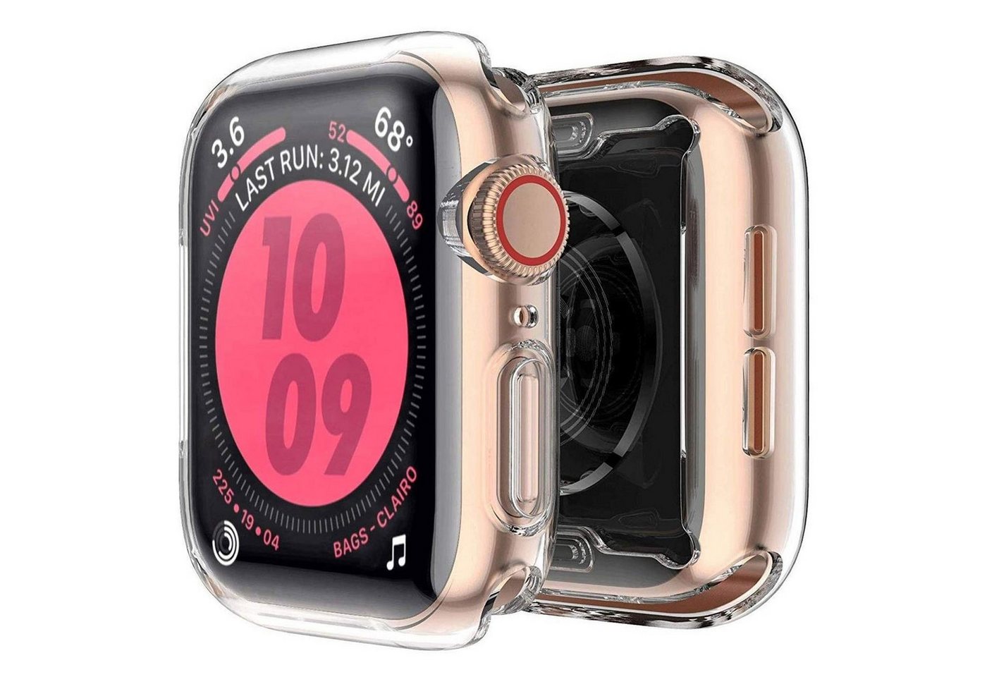 CoolGadget Smartwatch-Hülle Silikon Full TPU Cover mit Displayschutz 3,8 cm, Schutzhülle 38mm für Apple Watch Series 1 2 3 von CoolGadget