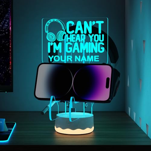 CoolGift Mart Customized Light Up Headset und Controller Stand, 16 Farben 3D LED Lichter Gamepad Kopfhörerhalter mit Fernbedienung, Game Controller Hänger für alle Universal Gaming PC Zubehör CoolGift Mart Customized Light Up Headset und Controller Stand, 16 Farben 3D LED Lichter Gamepad Kopfhörerhalter mit Fernbedienung, Game Controller Hänger für alle Universal Gaming PC Zubehör von CoolGift Mart