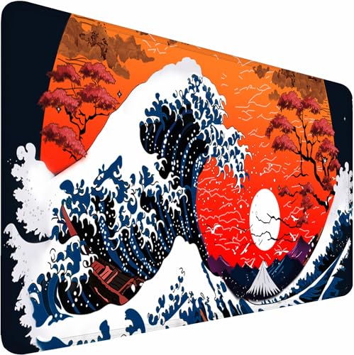 Premium Gaming Mauspad XXL 800 x 300 mm Thema im japanischen Stil Wasserdicht & rutschfest - Genähte Kanten für Haltbarkeit - Perfekt für PC, MacBook und Laptop - Großes Mousepad Premium Gaming Mauspad XXL 800 x 300 mm Thema im japanischen Stil Wasserdicht & rutschfest - Genähte Kanten für Haltbarkeit - Perfekt für PC, MacBook und Laptop - Großes Mousepad von CoolNovel