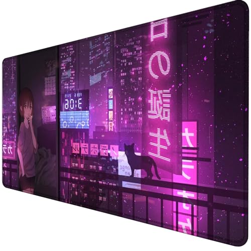 Premium Gaming Mauspad XXL 900 x 400 mm - Wasserdicht & rutschfest - Genähte Kanten für Haltbarkeit - Anime Design mit Neonlichtern und Nachtstadt Motiv - Perfekt für PC, MacBook und Laptop Premium Gaming Mauspad XXL 900 x 400 mm - Wasserdicht & rutschfest - Genähte Kanten für Haltbarkeit - Anime Design mit Neonlichtern und Nachtstadt Motiv - Perfekt für PC, MacBook und Laptop von CoolNovel