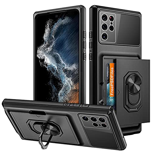 Coolden Handyhülle für Samsung Galaxy S22 Ultra Hülle Case mit Kartenhalter Ring Ständer Brieftaschen Armor Case Militär Schwerlast Stoßfest Schutzhülle Handyhülle für Samsung S22 Ultra Schwarz Coolden Handyhülle für Samsung Galaxy S22 Ultra Hülle Case mit Kartenhalter Ring Ständer Brieftaschen Armor Case Militär Schwerlast Stoßfest Schutzhülle Handyhülle für Samsung S22 Ultra Schwarz von Coolden