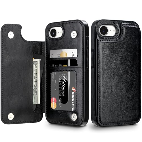 Coolden Handyhülle für iPhone 16e Hülle Case Premium Klappbar Leder Hülle mit Kartenfach Ständer Magnetische Flip Case Cover Stoßfeste Schutzhülle Brieftasche für iPhone 16e 6,1" Schwarz Coolden Handyhülle für iPhone 16e Hülle Case Premium Klappbar Leder Hülle mit Kartenfach Ständer Magnetische Flip Case Cover Stoßfeste Schutzhülle Brieftasche für iPhone 16e 6,1" Schwarz von Coolden