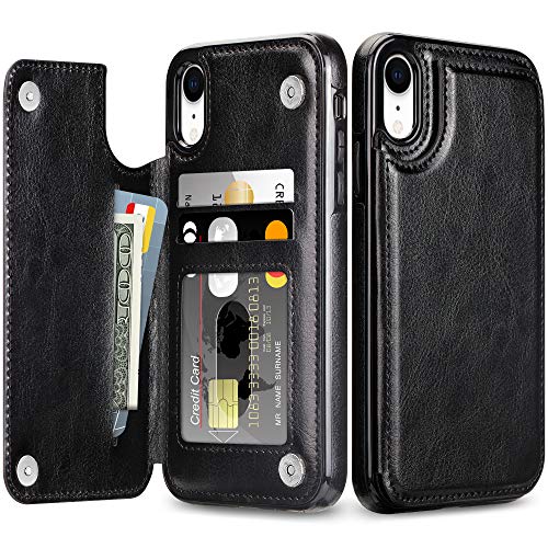 Coolden Hülle für iPhone XR Handyhülle Premium PU Klappbar Leder Hülle Handyhülle mit Kartenfach Ständer Magnetische Brieftasche Flip Case Dauerhaft Stoßfeste Schutzhülle Cover für iPhone XR Schwarz Coolden Hülle für iPhone XR Handyhülle Premium PU Klappbar Leder Hülle Handyhülle mit Kartenfach Ständer Magnetische Brieftasche Flip Case Dauerhaft Stoßfeste Schutzhülle Cover für iPhone XR Schwarz von Coolden