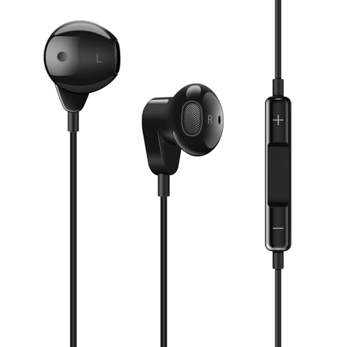 Coolden In-Ear Kopfhörer für iPhone Kopfhörer mit Kabel HiFi-Audio Stereo Ohrhörer mit Mikrofon und Lautstärkeregler Kompatibel mit iPhone 14/12 /13/11/X/XS/XR/SE Unterstützt alle iOS-Systeme Schwarz von Coolden