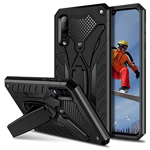 Coolden Samsung Galaxy A50 A50s A30s Hülle Rugged Case Outdoor Stoßfest Schutzhülle mit Ständer Dual Layer Cover Hard PC + TPU Bumper Handyhülle für Samsung A50/A50s/A30s (Schwarz) von Coolden