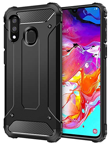 Coolden für Samsung Galaxy A20e Hülle Premium [Armor Serie] Outdoor Stoßfest Handyhülle Samsung A20e Case Silikon TPU + PC Bumper Cover Doppelschichter Schutzhülle für Samsung Galaxy A20e (Schwarz) von Coolden