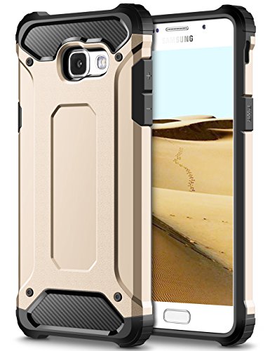 Coolden für Samsung Galaxy A5 2017 Hülle Premium [Armor Serie] Outdoor Stoßfest Handyhülle Case Silikon TPU + PC Bumper Cover Doppelschichter Schutzhülle für Samsung Galaxy A5 2017 (Gold) von Coolden